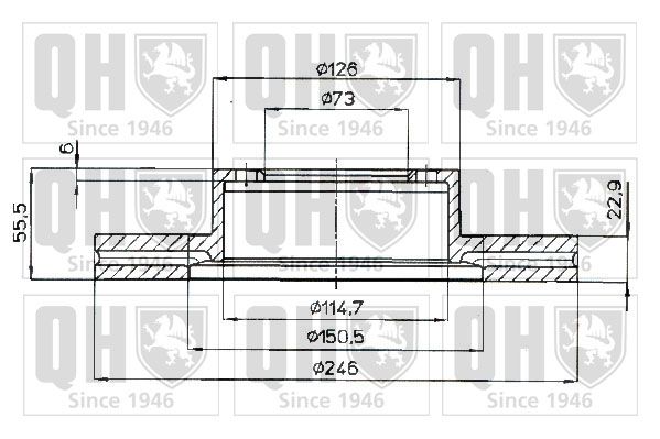 QUINTON HAZELL Тормозной диск BDC3687